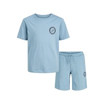 JACK & JONES Boys Theo T-Shirt And Shorts Co-Ord Set Mountain Spring