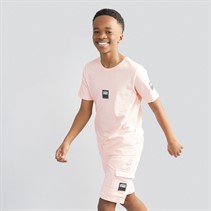 JACK & JONES Boys Drive T-Shirt And Shorts Co-Ord Set Pale Dogwood