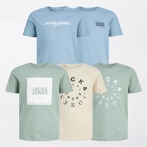 JACK & JONES Boys Five Pack Jason T-Shirts Mountain Spring