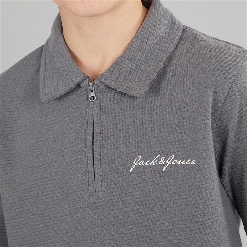 JACK & JONES Drenge Basis Lynlås Polo Og Shorts Sæt Castlerock