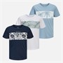 JACK & JONES Boys Three Pack T-Shirts Navy Blazer