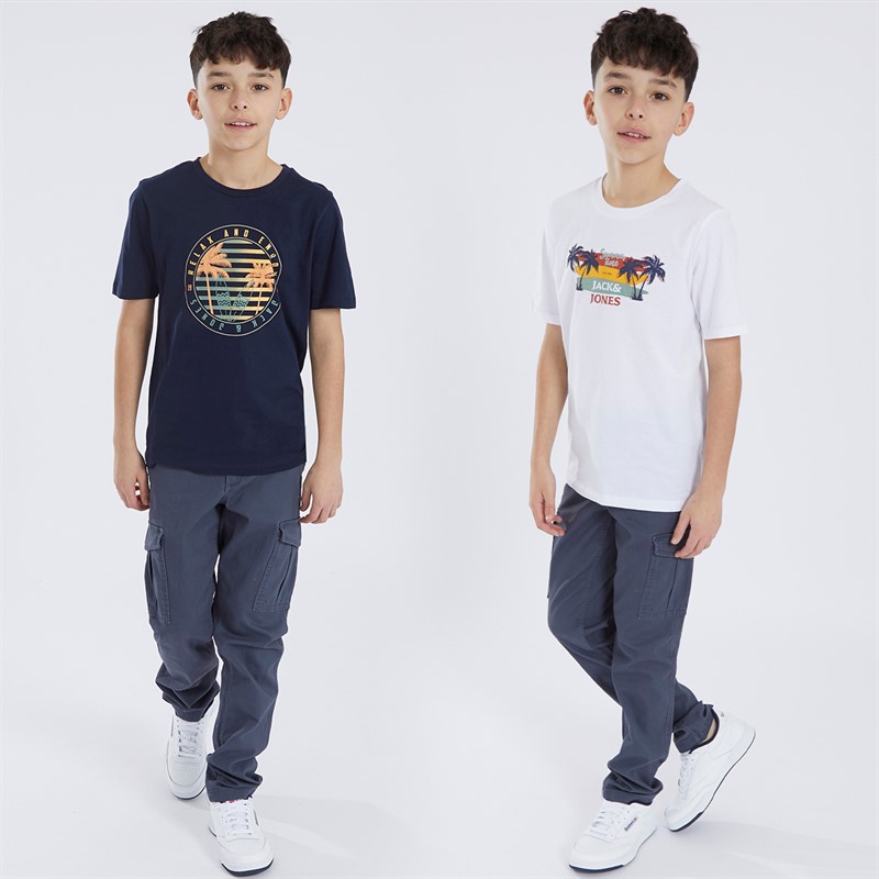 JACK & JONES Drengenes topak Summer Vibe T-shirts Navy Blazer