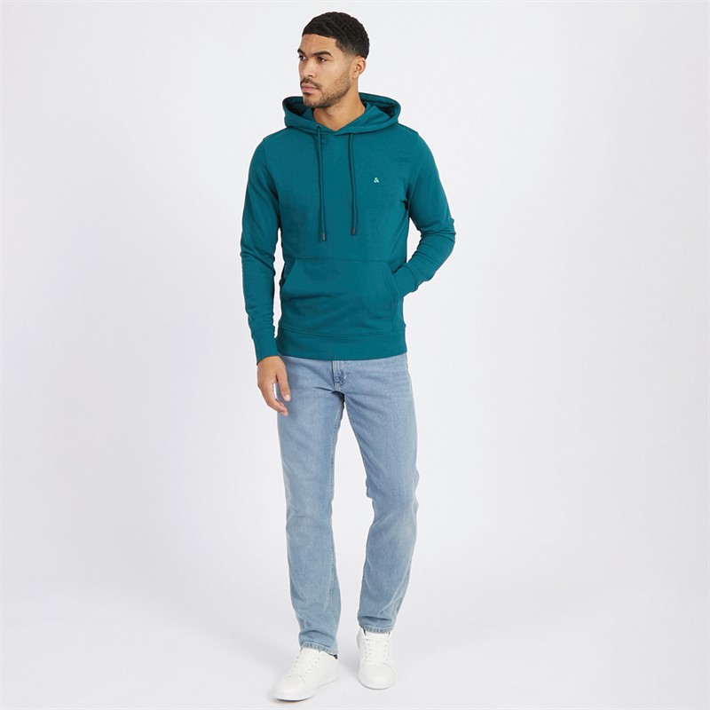 JACK AND JONES Herre Paulos Hoodie Dyb Teal