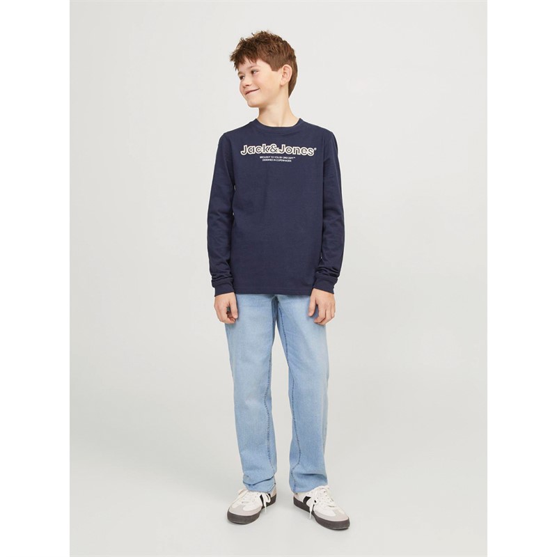 JACK AND JONES Jongens Clark Original 702 Jeans Blauw Denim