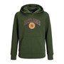 JACK AND JONES Drenge Kam Varsity Branding Hoodie Kombu Grøn