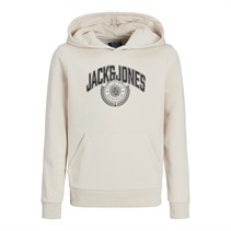 JACK AND JONES Drenge Mini Varsity Branding Hoodie Månestøv