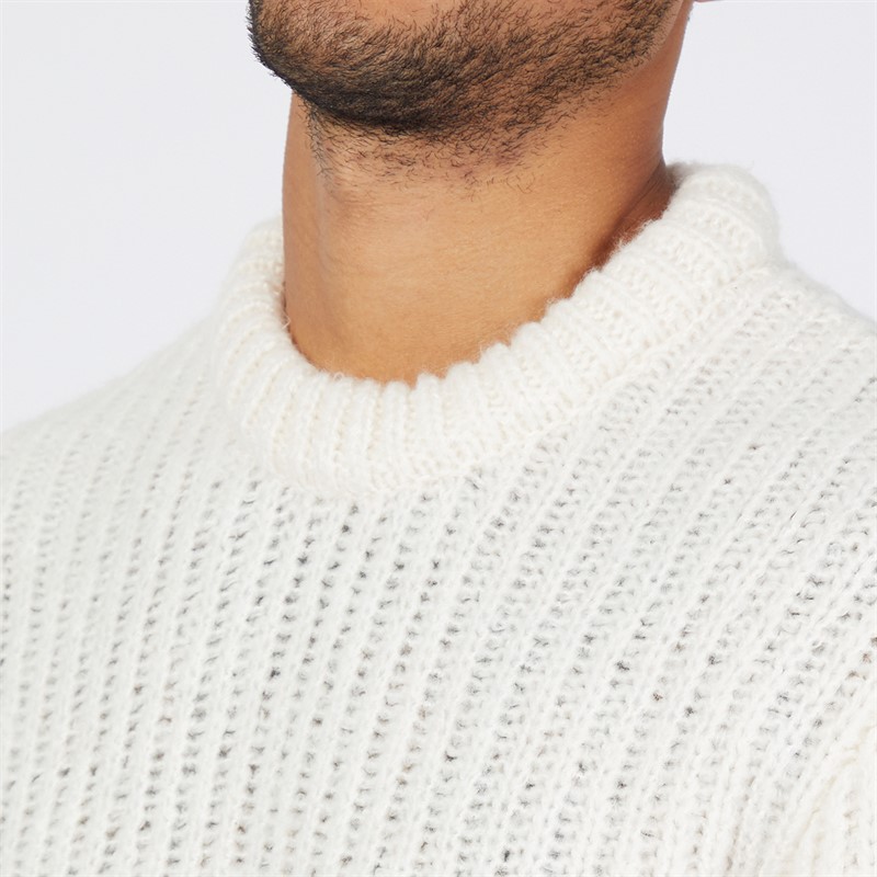 JACK & JONES Mens Winter Crew Neck Jumper Sea Salt