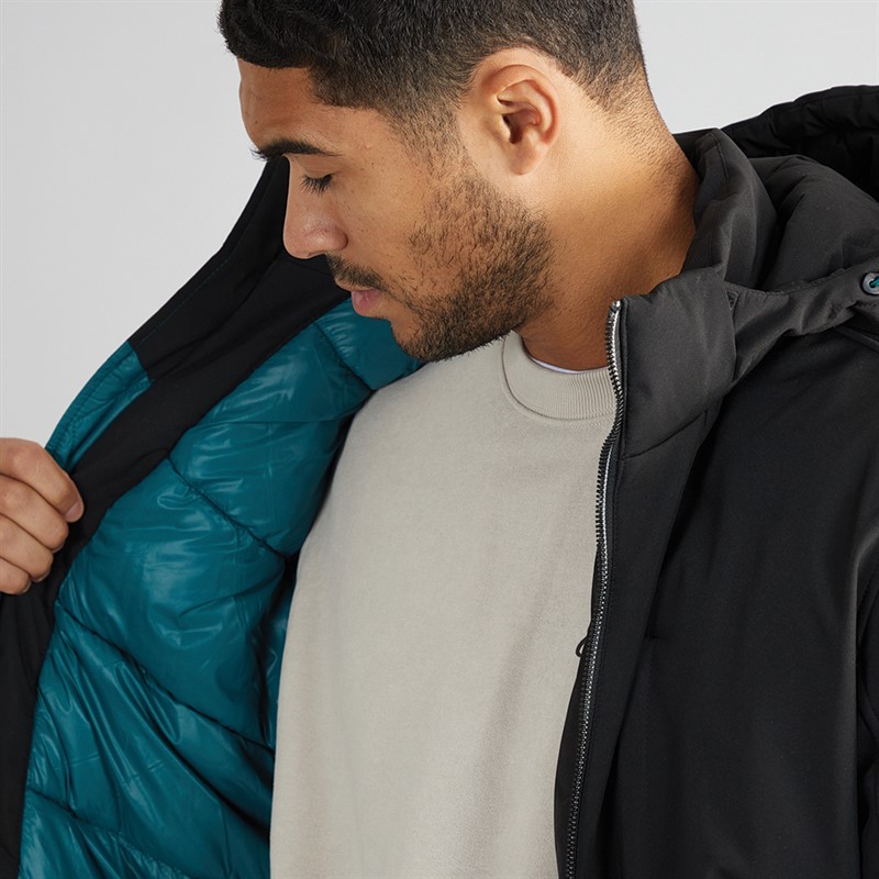 JACK & JONES Mens Land Parka Black