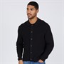 JACK & JONES Mens Winter Cable Knit Polo Black