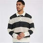 JACK & JONES Mens Winter Knitted Structured Polo Buttercream Stripes Forest River
