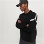 JACK & JONES Mens Austin Knitted Polo Black