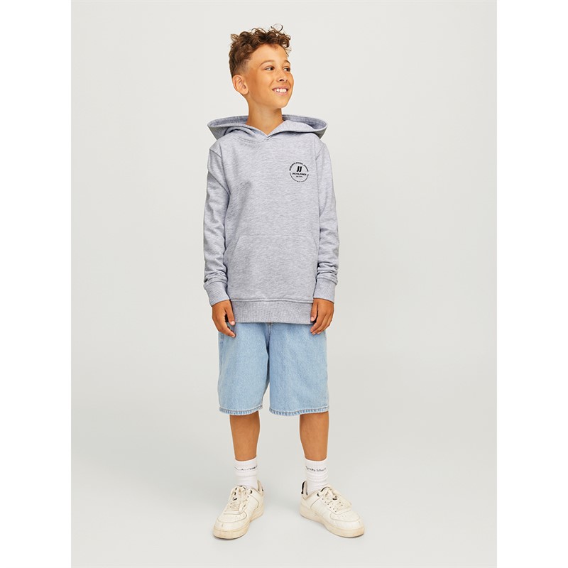 JACK & JONES Drenge Mini Swift Hoodie Hvid Melange