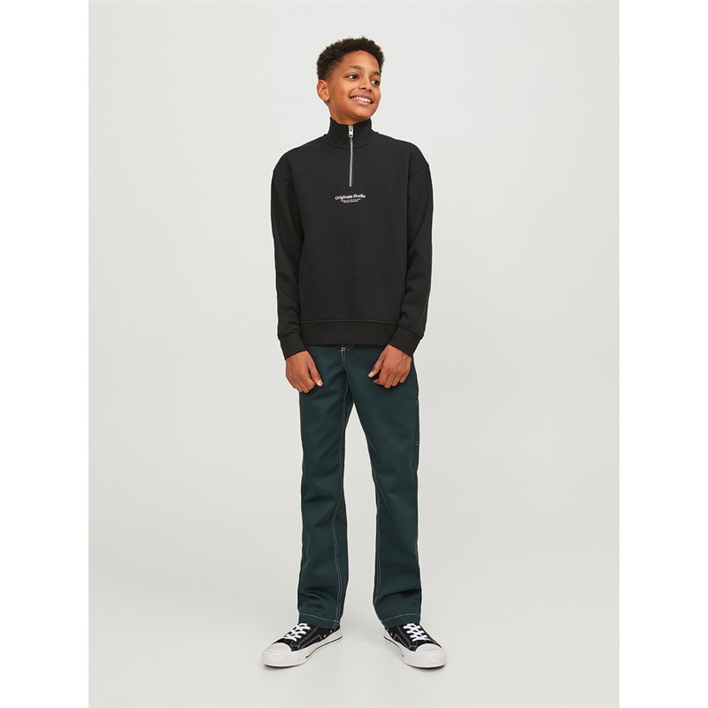 JACK & JONES Sweat-Shirt à fermeture éclair Vesterbro Garçon Noir