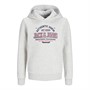 JACK & JONES Hættetrøje med logo til Drenge Hvid Melange