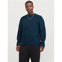 JACK AND JONES Mens Reflex Fuzzy Jumper Poseidon