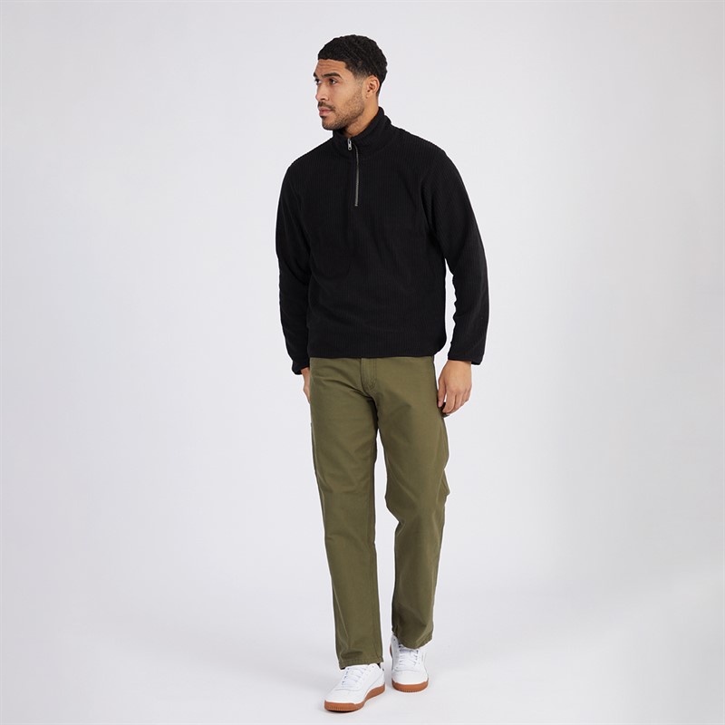 JACK & JONES Mens Winter Waffle Fleece Black