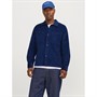 JACK & JONES Mens Winter Waffle Cord Shirt Ocean Cavern