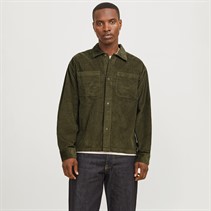 JACK AND JONES Mens Winter Waffle Cord Shirt Sea Turtle
