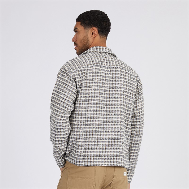 JACK & JONES Mens Winter Chore Overshirt Antique White
