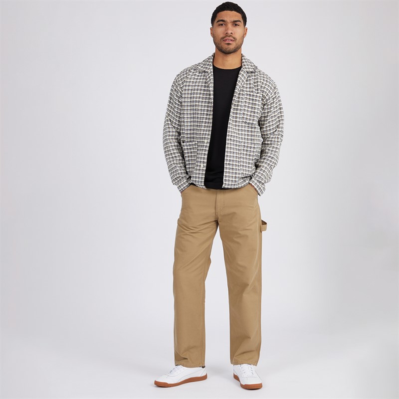 JACK & JONES Mens Winter Chore Overshirt Antique White