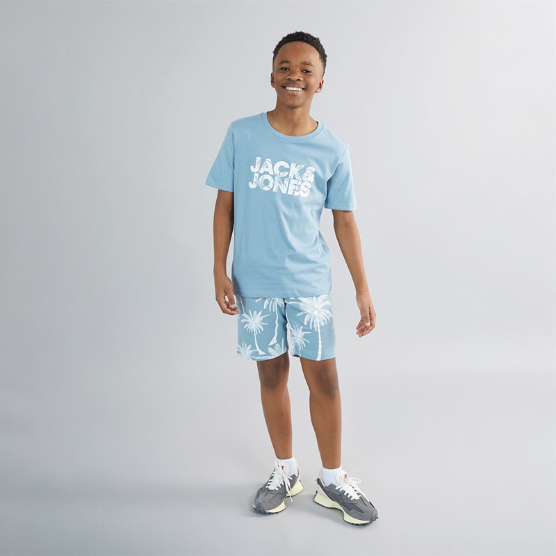 JACK & JONES Drenge Blomster T-shirt Og Shorts Sæt Bjerg Forår