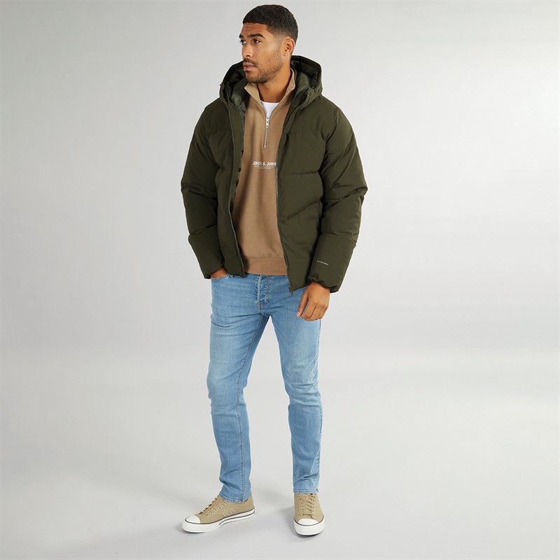 JACK & JONES Heren Brady Capuchon Donsjack Rosin