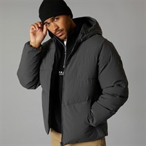 JACK & JONES Mens Brady Hooded Puffer Asphalt