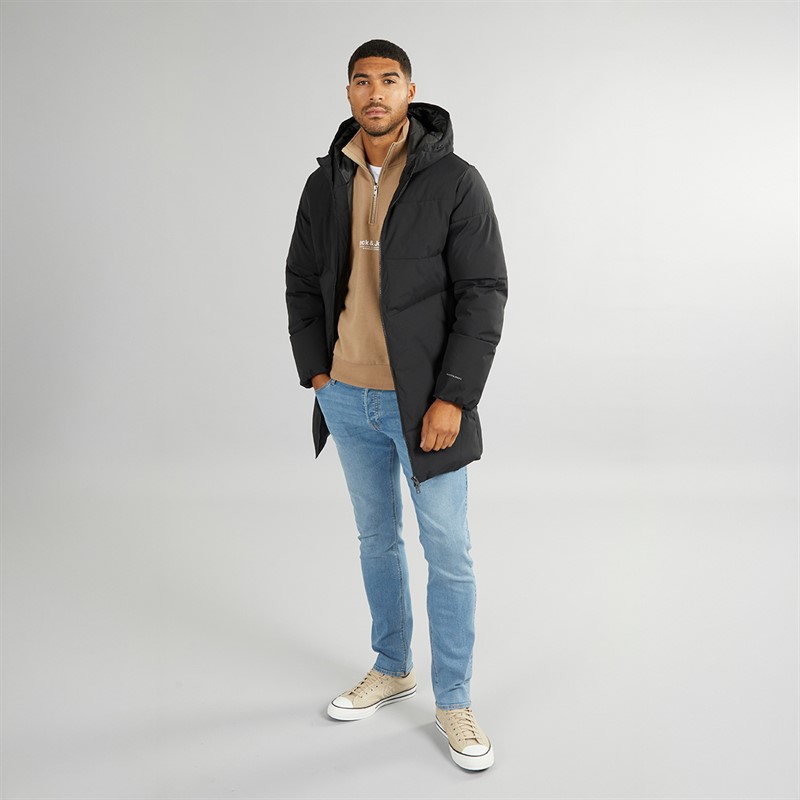 JACK & JONES Herren Pufferjacke Schwarz