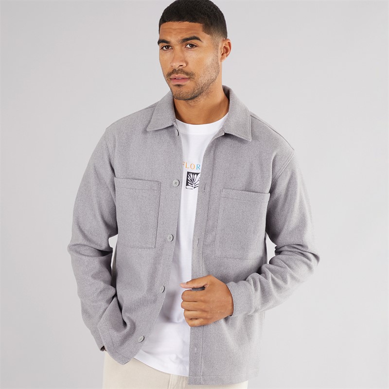 JACK & JONES Heren Baxter Overshirt Grijs - Maat XL