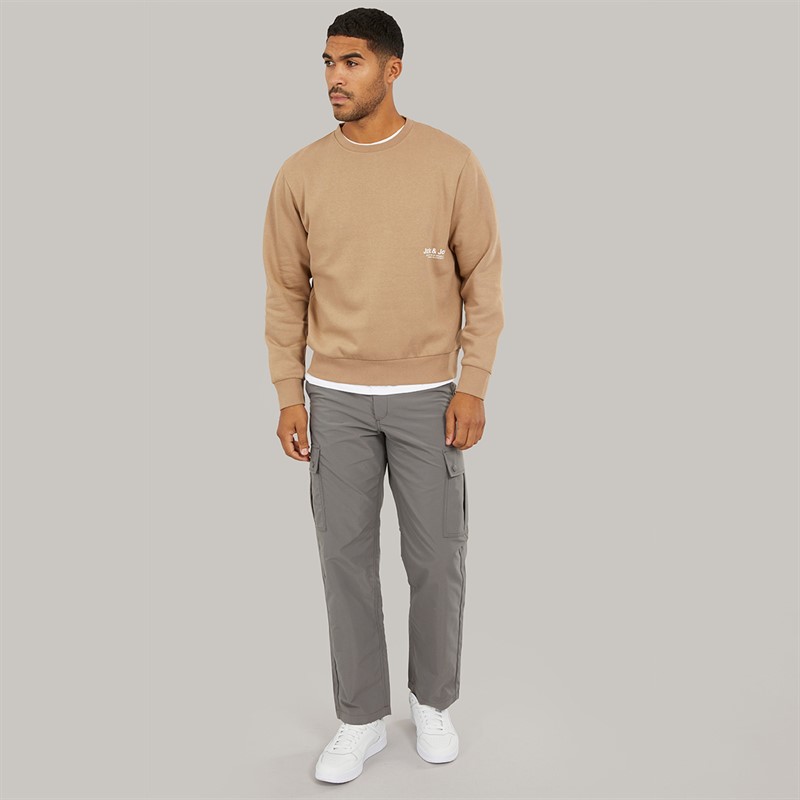 JACK & JONES Męskie Karl Kurtis Snap Długie Bojówki Odcienie szarości