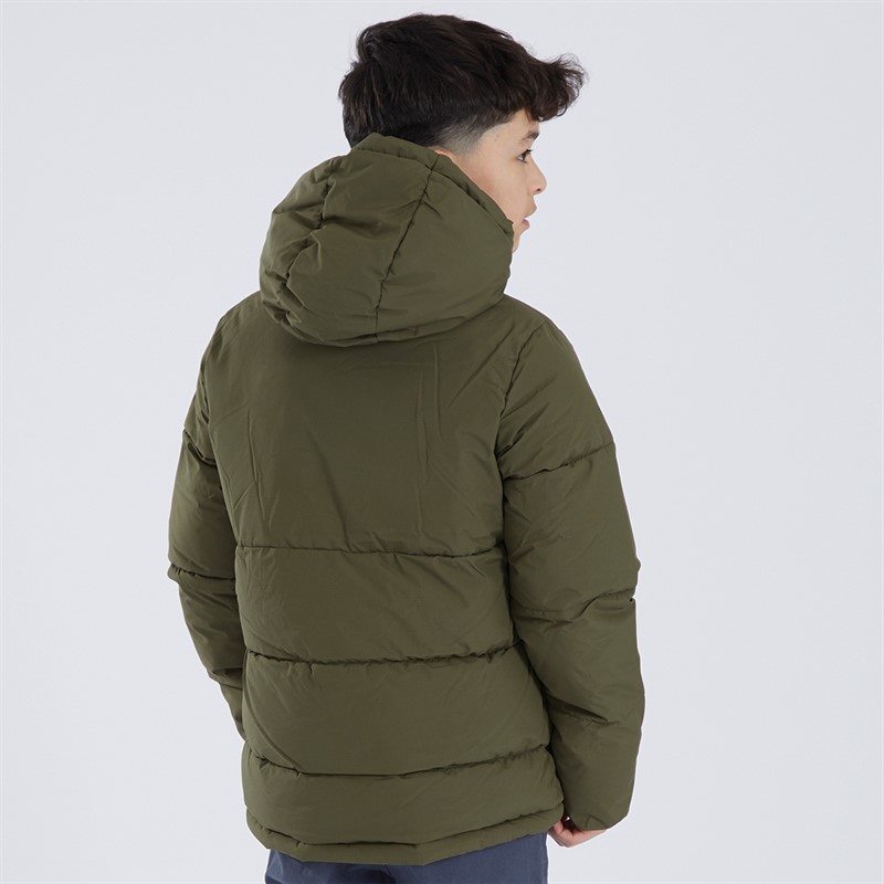JACK & JONES Drenge Verdens Pufferjakke Oliven Natt