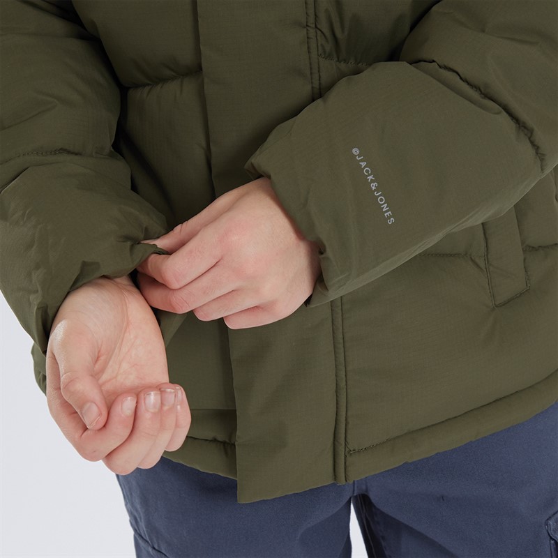 JACK & JONES Drenge Verdens Pufferjakke Oliven Natt