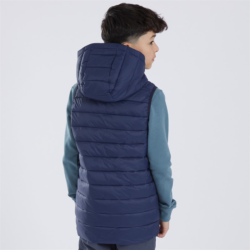 JACK & JONES Boys Sprint Puffer Gilet Navy Blazer