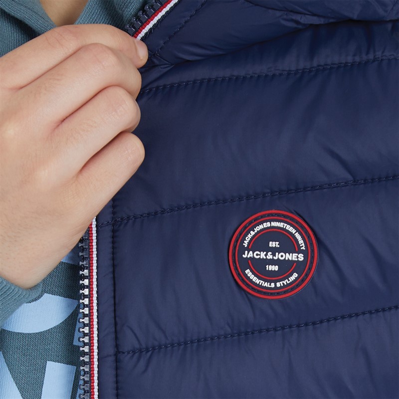 JACK & JONES Boys Sprint Puffer Gilet Navy Blazer