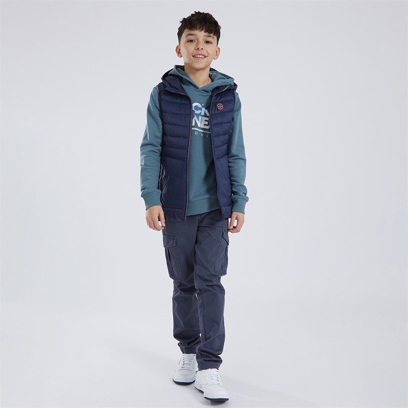 JACK & JONES Boys Sprint Puffer Gilet Navy Blazer