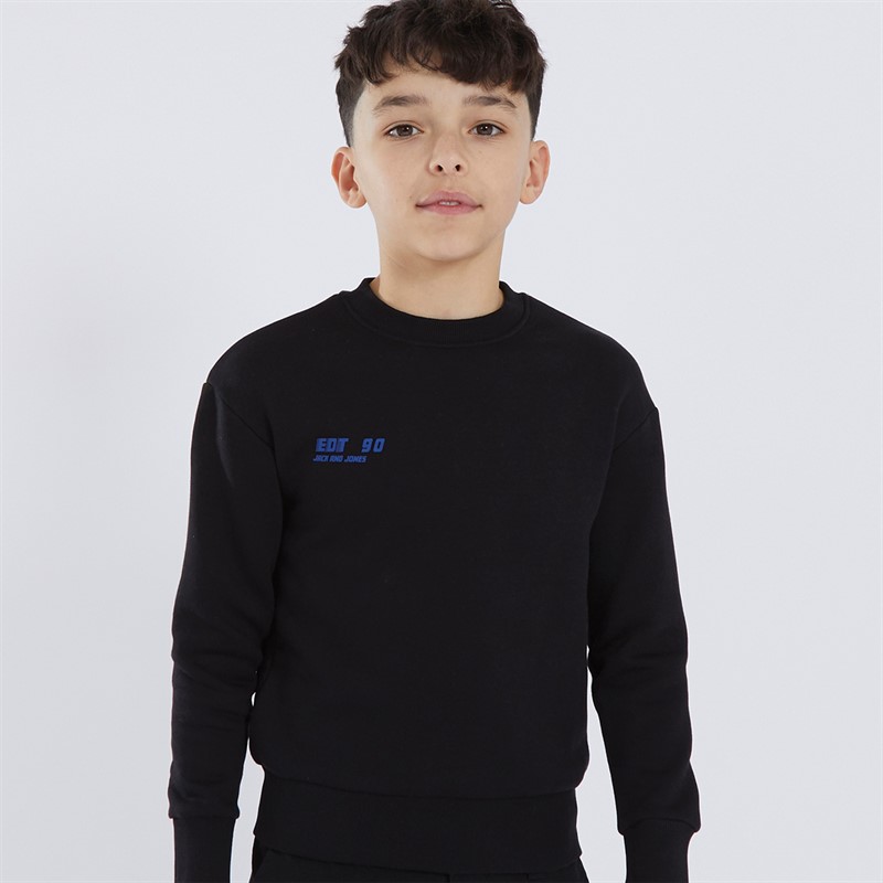 JACK AND JONES Drenge Løstsiddende Trøje Sort