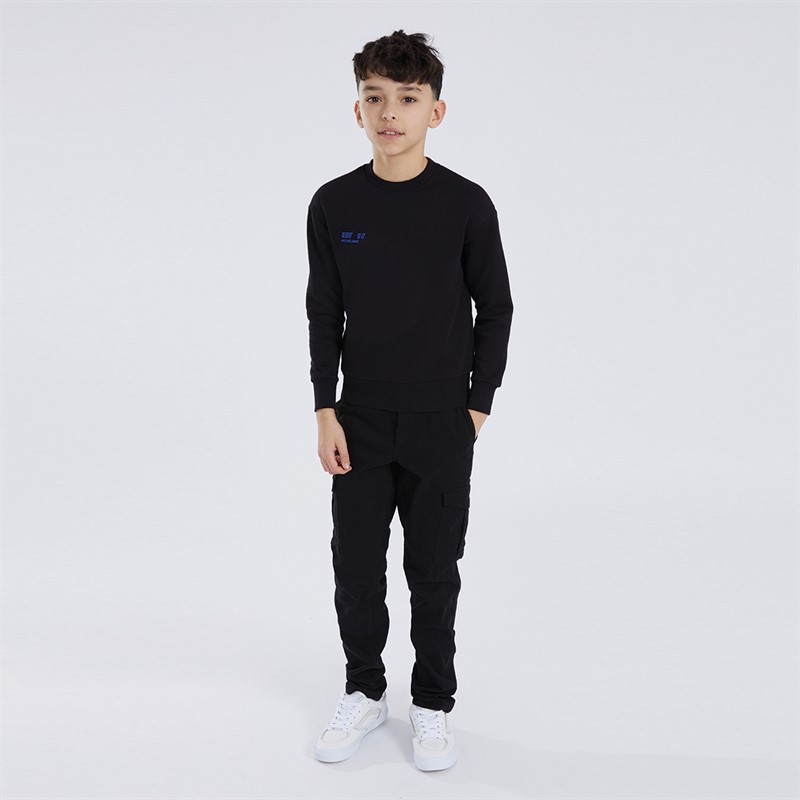 JACK AND JONES Drenge Løstsiddende Trøje Sort