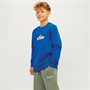 JACK & JONES Bluza z z logo góry dla chłopca kolor lapis lazuli