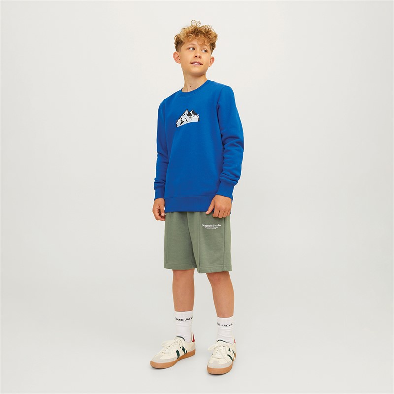 JACK & JONES Bluza z z logo góry dla chłopca kolor lapis lazuli