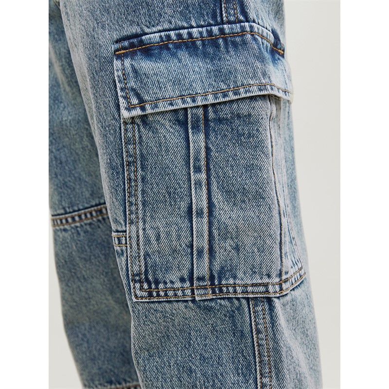 JACK AND JONES Pantalon cargo en jean Bleu Garçon Chris Wade