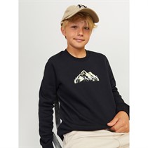 JACK & JONES Bluza z z logo górskim dla chłopca kolor czarny