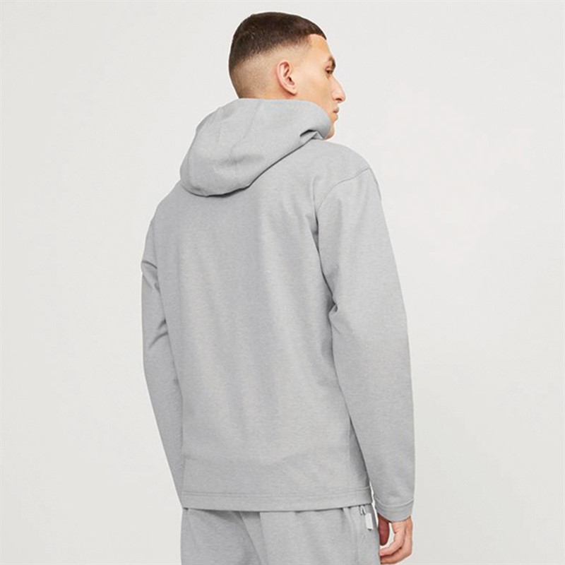 JACK AND JONES Mens Cloud Hoodie Light Grey Melange