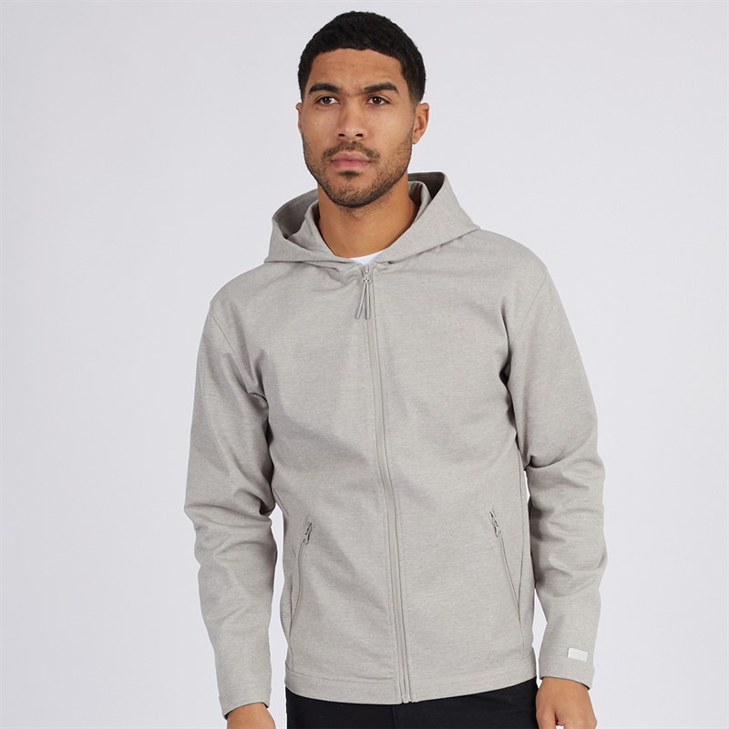JACK & JONES Mens Cloud Hoodie Light Grey Melange
