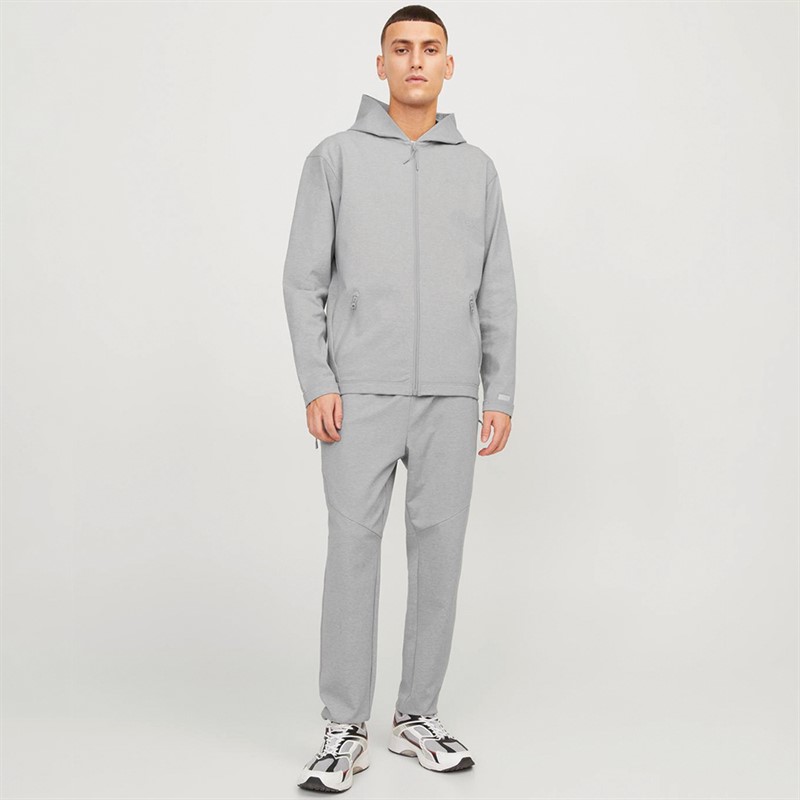 JACK & JONES Mens Cloud Hoodie Light Grey Melange