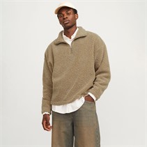 JACK AND JONES Mens Roxbury Teddy Sweatshirt Cornstalk