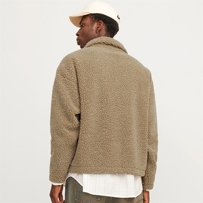 JACK & JONES Mens Roxbury Teddy Sweatshirt Cornstalk