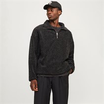 JACK AND JONES Mens Roxbury Teddy Sweatshirt Black