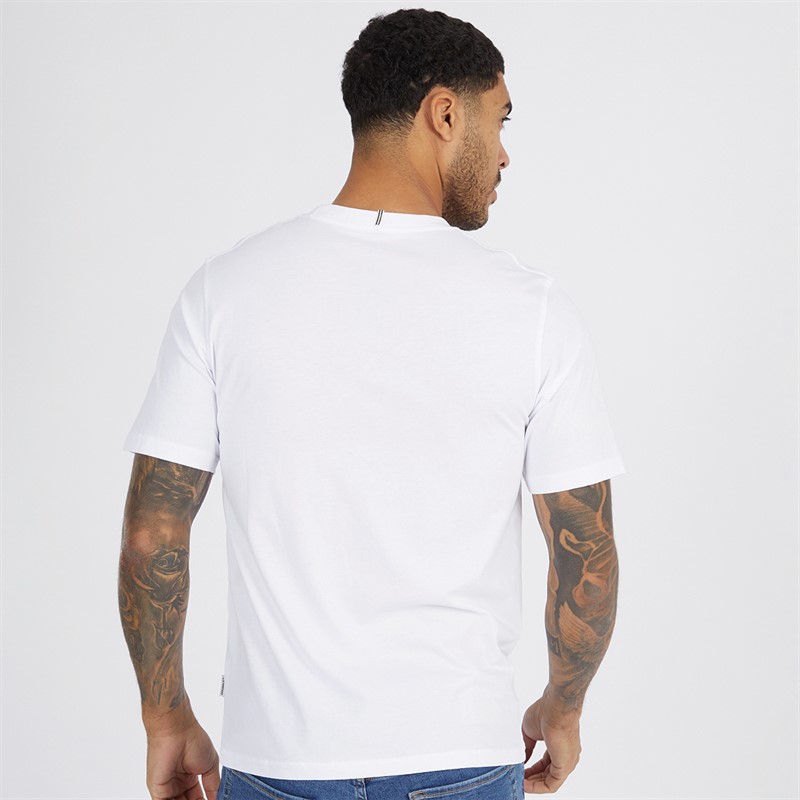 JACK & JONES Mens Frederiksberg Box T-Shirt Bright White