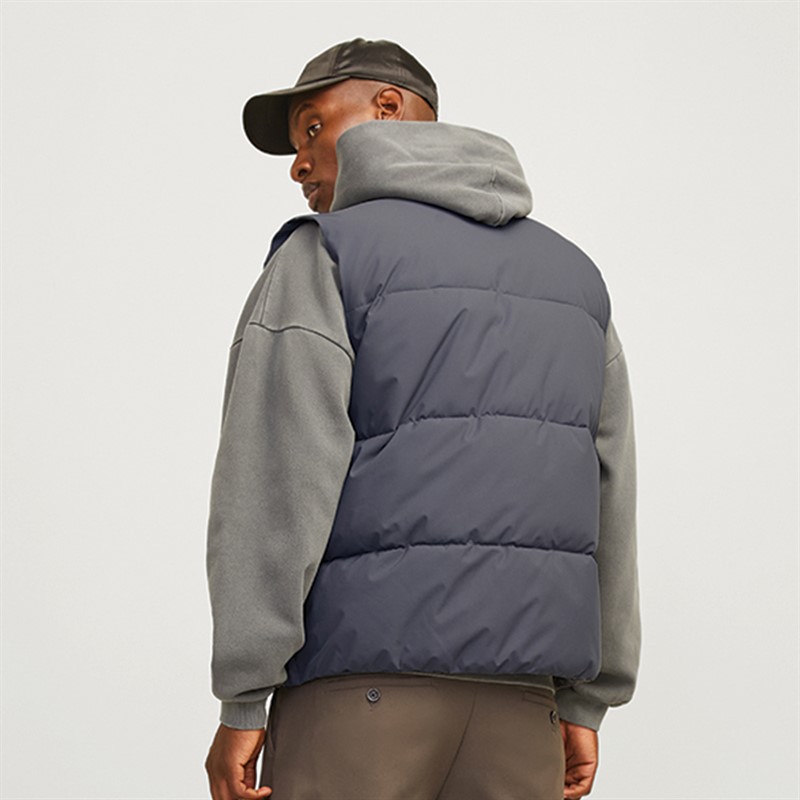 JACK & JONES Mens Vesterbro Bodywarmer Iron Gate