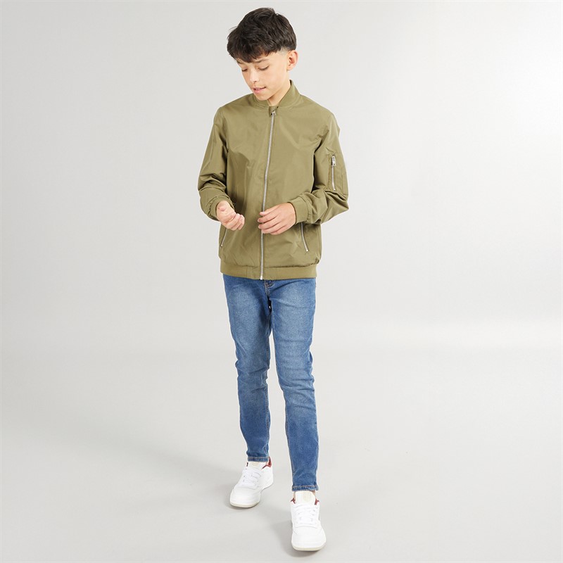 JACK & JONES Bomberjakke til Drenge Mørkegrøn
